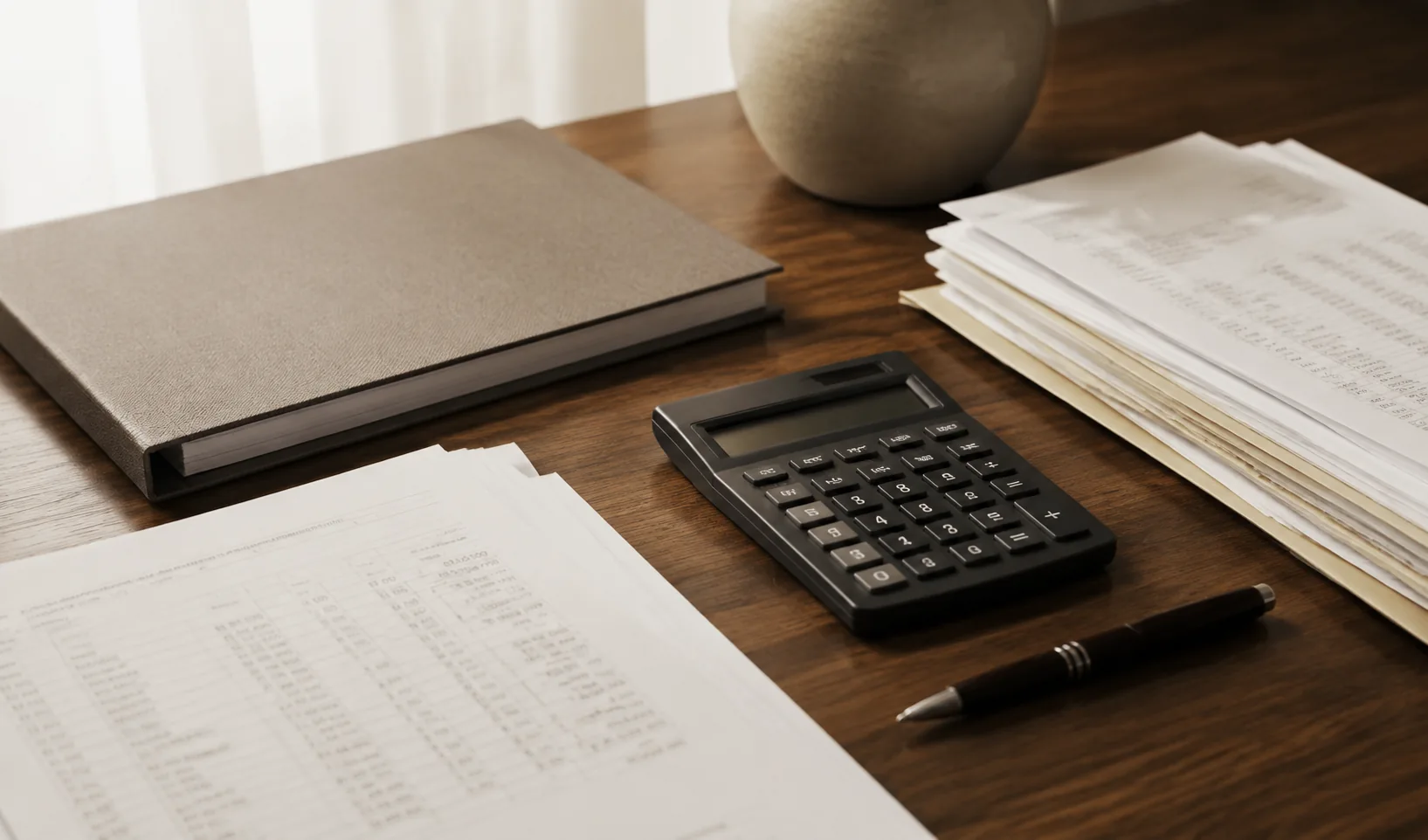 Imagen ilustrativa de documentos y planificación financiera